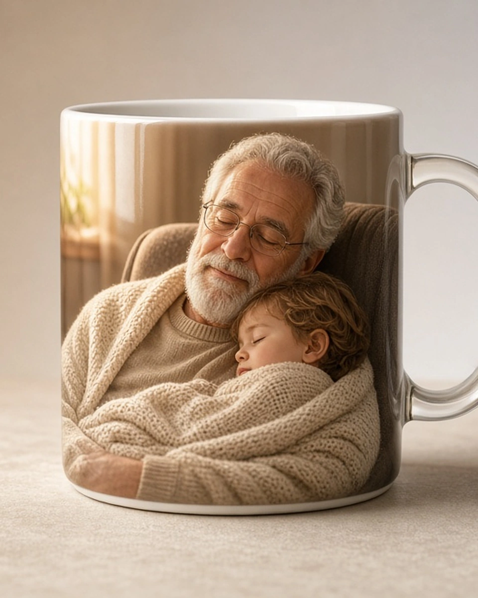 Grandpa & Grandkid Nap Mug blank