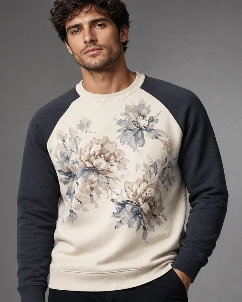 Custom Raglan Sweatshirt blank