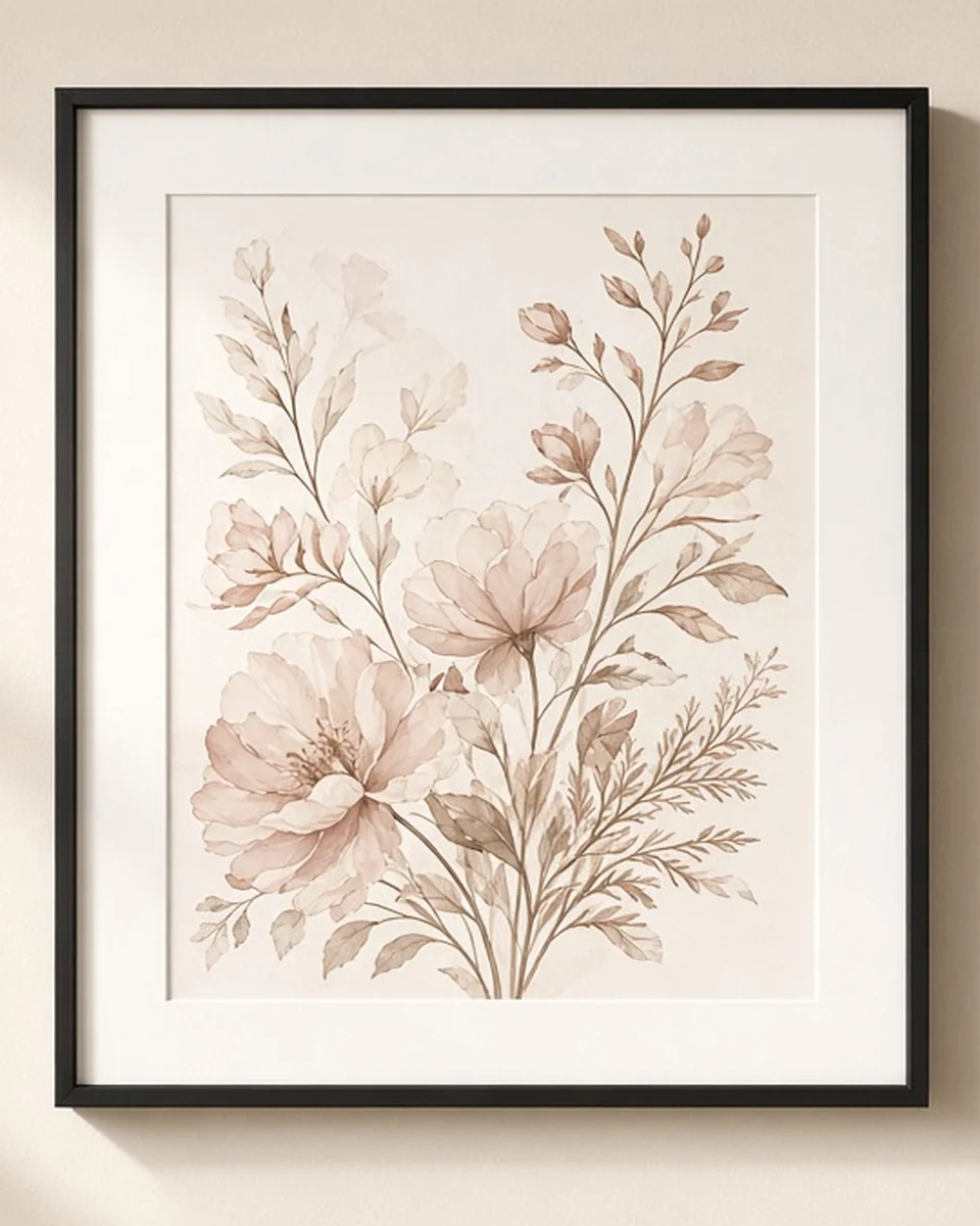 Custom Framed Matte Poster With Mat blank