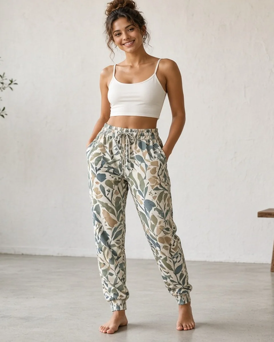 Custom All-Over Print Recycled Women’s Joggers blank