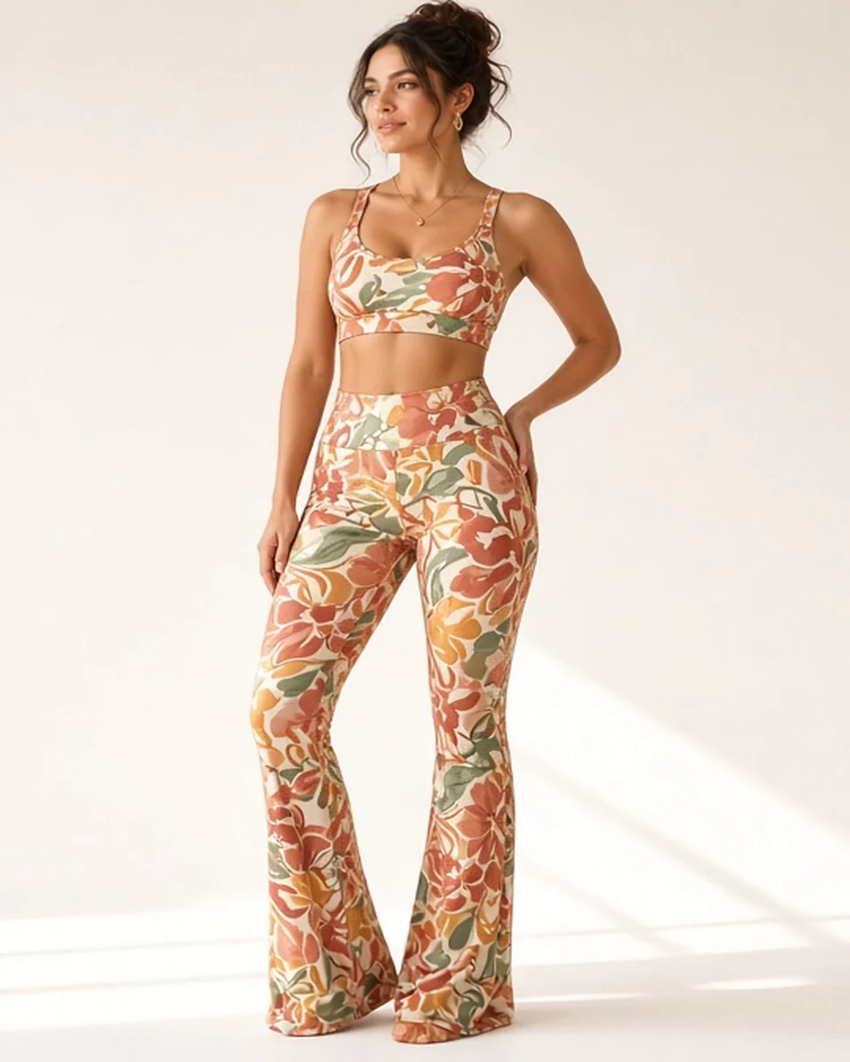 Custom All-Over Print Flare Leggings blank