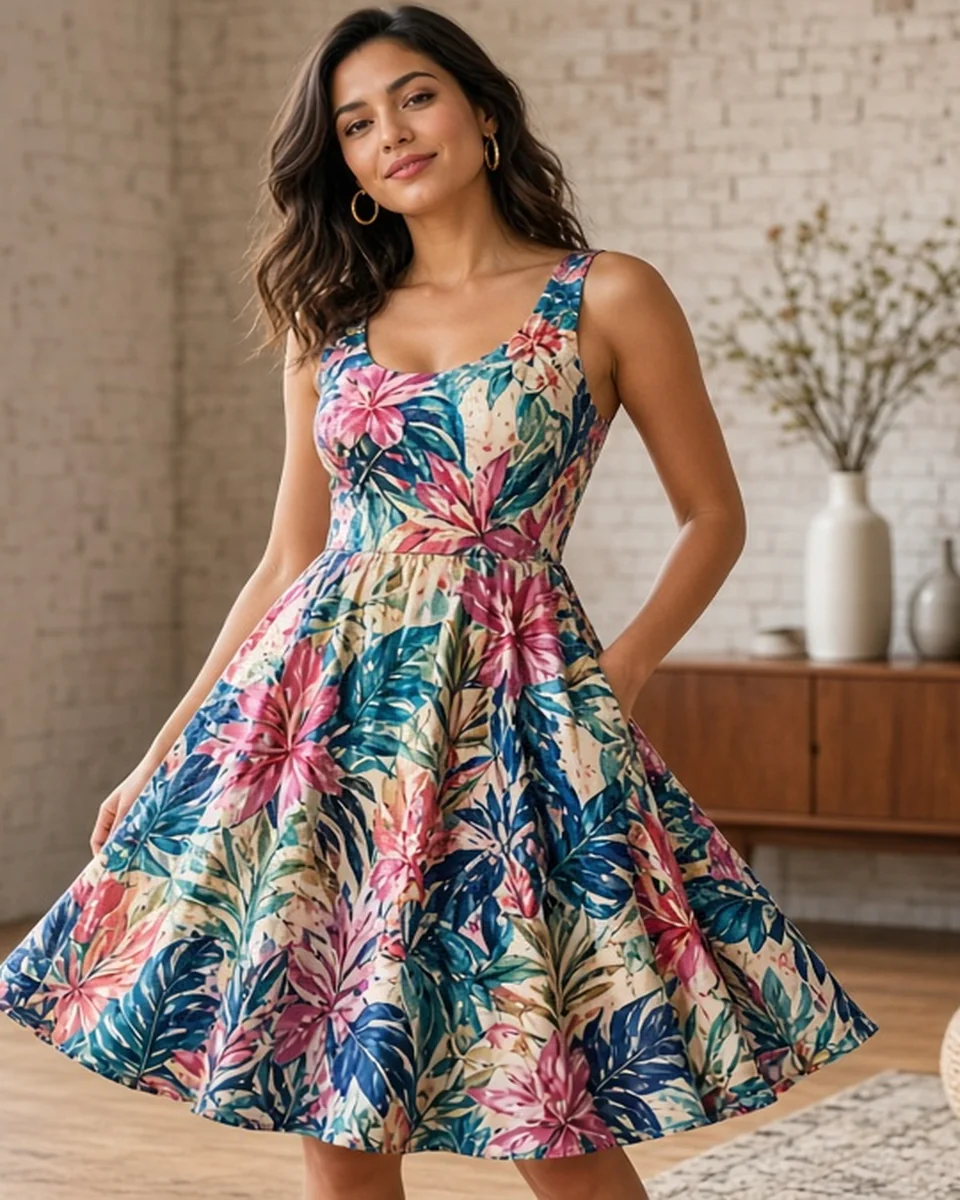 Custom All-Over Print Skater Dress blank