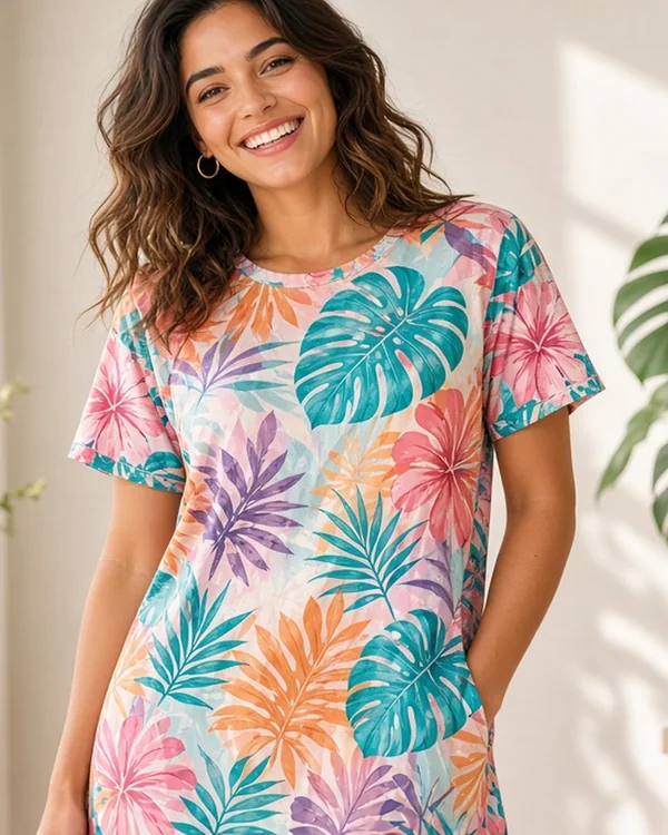 Custom All-Over Print T-Shirt Dress
