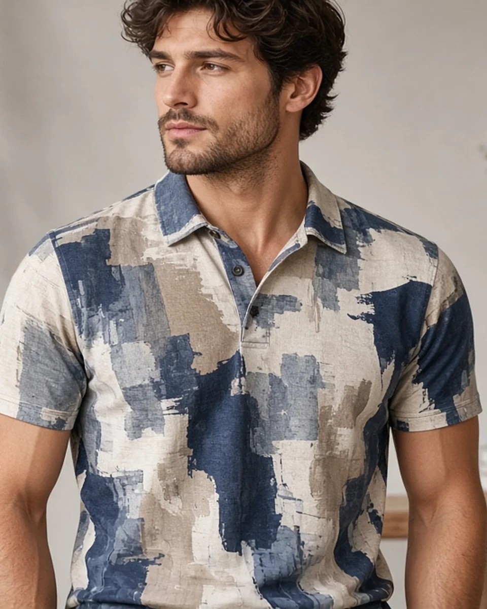 Custom Men's All-Over Print Slim Fit Polo blank