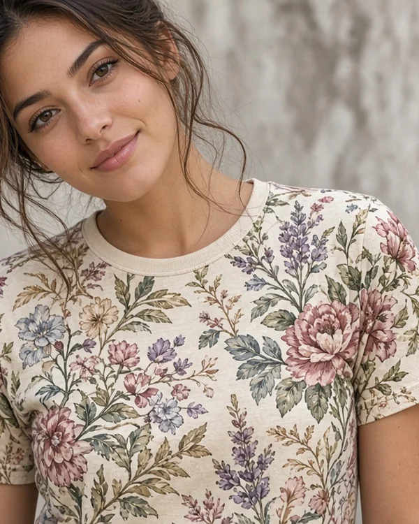 Custom All-Over Print Women’s Cotton Crew Tee