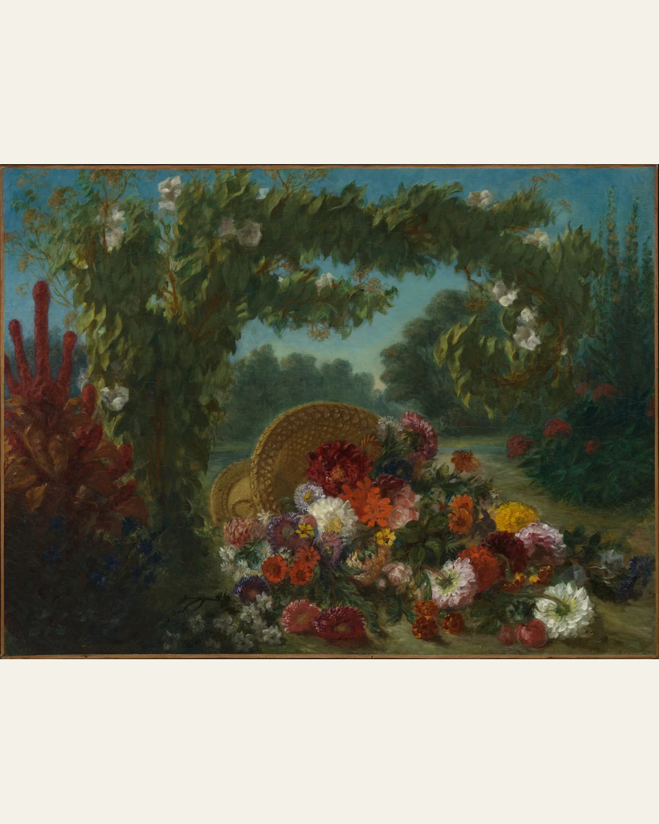 Basket of Flowers Art Print