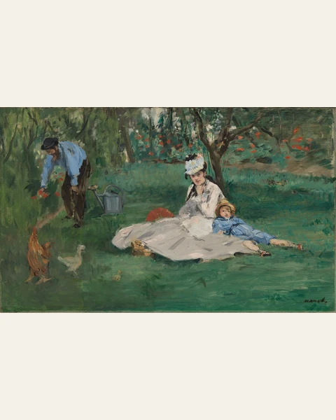 The Monet Family in Their Garden Art Print