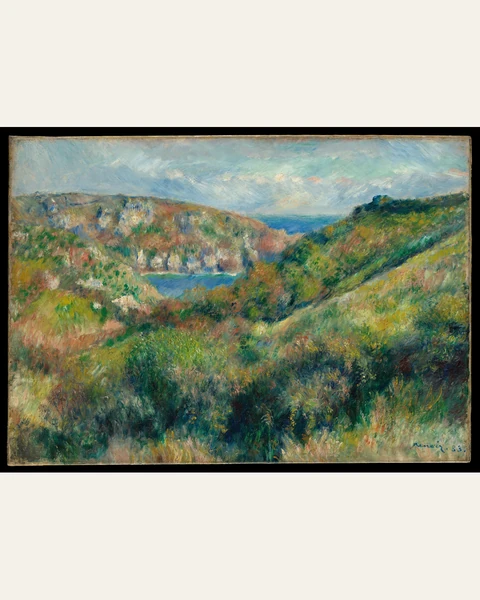 Hills around the Bay of Moulin Huet, Guernsey Art Print