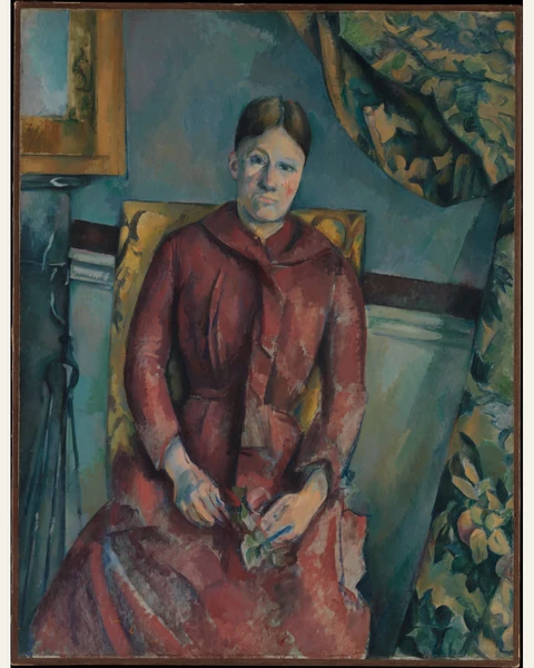 Madame Cézanne in a Red Dress Art Print