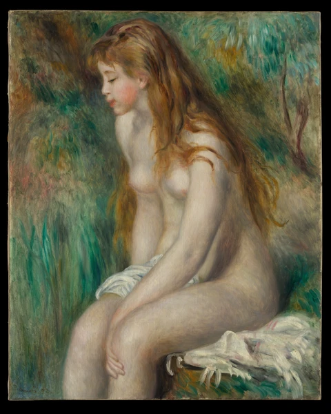 Young Girl Bathing Art Print