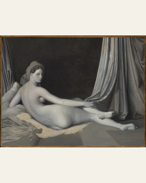 Odalisque in Grisaille Art Print