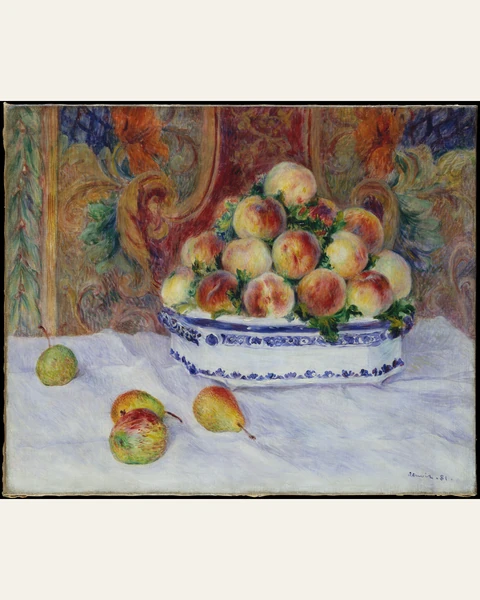 Still Life with Peaches Art Print
