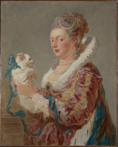 Marie Emilie Coignet de Courson (1716–1806) with a Dog Art Print